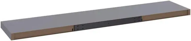 Alt view image 10 of 11 - vidaXL Floating Wall Shelf Gray 47.2"x9.3"x1.5" MDF