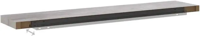 Alt view image 7 of 19 - vidaXL Floating Wall Shelf Concrete Gray MDF Hanging Storage Display Organizer