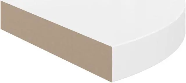 Alt view image 16 of 17 - vidaXL Wall Corner Shelf Floating Corner Shelf Display Shelf High Gloss White