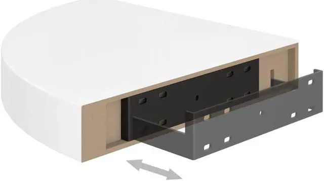 Alt view image 7 of 17 - vidaXL Wall Corner Shelf Floating Corner Shelf Display Shelf High Gloss White