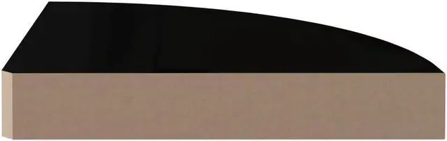 Alt view image 11 of 11 - vidaXL Wall Corner Shelf Display Floating Corner Shelf High Gloss Black MDF