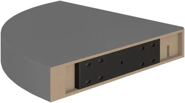 Alt view image 9 of 10 - vidaXL Floating Corner Shelf High Gloss Gray 9.8"x9.8"x1.5" MDF