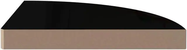 Alt view image 7 of 8 - vidaXL Floating Corner Shelves 4 pcs High Gloss Black 13.8"x13.8"x1.5" MDF