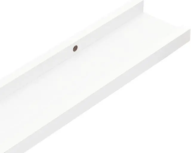 Alt view image 14 of 14 - vidaXL Wall Shelves Floating Display Shelves Wall Mounted 2 Pcs White 23.6"