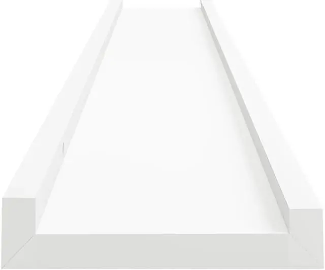 Alt view image 17 of 17 - vidaXL Wall Shelves Floating Display Shelves Wall Mounted 2 Pcs White 31.5"