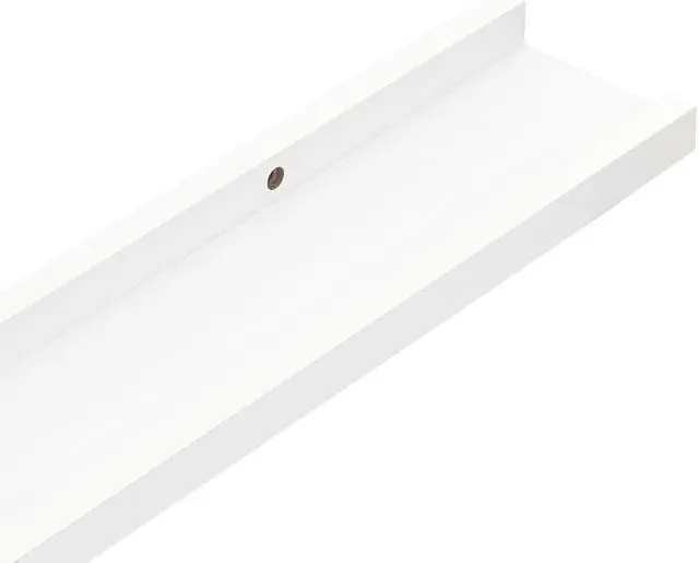 Alt view image 7 of 17 - vidaXL Wall Shelves Floating Display Shelves Wall Mounted 2 Pcs White 31.5"