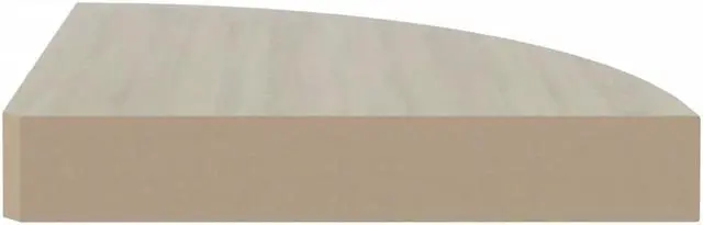 Alt view image 16 of 17 - vidaXL Wall Corner Shelf Floating Corner Shelf Display Shelf Oak and White MDF