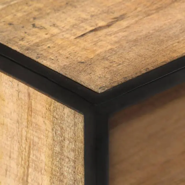 Alt view image 6 of 7 - vidaXL TV Cabinet 43.3"x11.8"x17.7" Rough Mango Wood