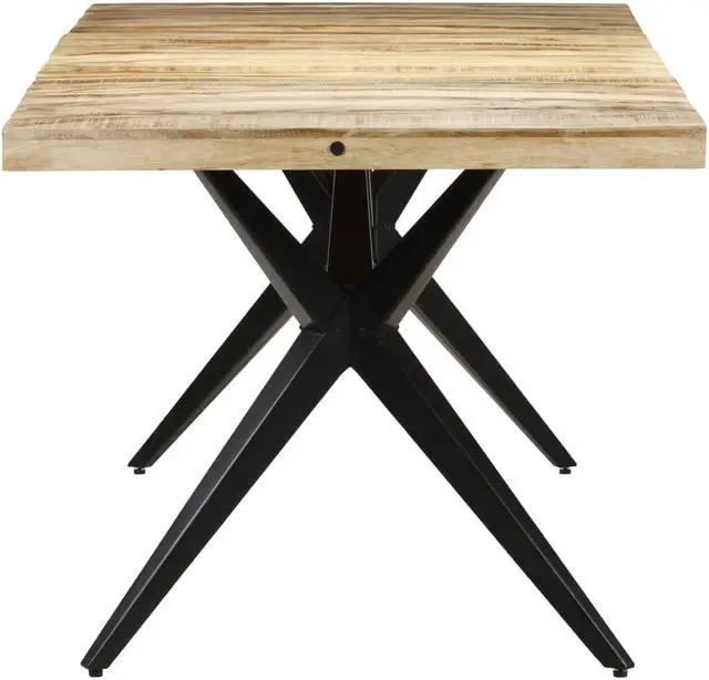 Main image of vidaXL Dining Table 63"x31.5"x29.9" Rough Mango Wood