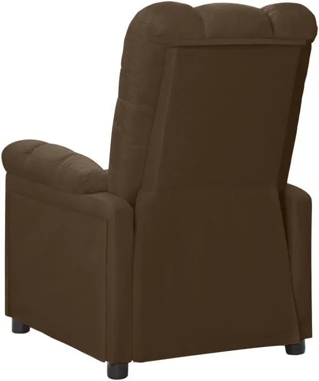 Alt view image 17 of 17 - vidaXL Recliner Leisure Lounge Adjustable Chair for Home Theater Brown Fabric