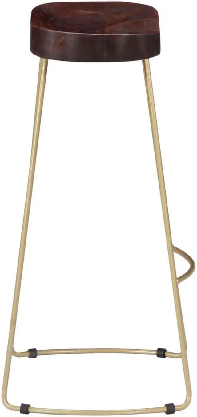 Alt view image 10 of 17 - vidaXL Gavin Bar Stools 2 pcs Solid Mango Wood