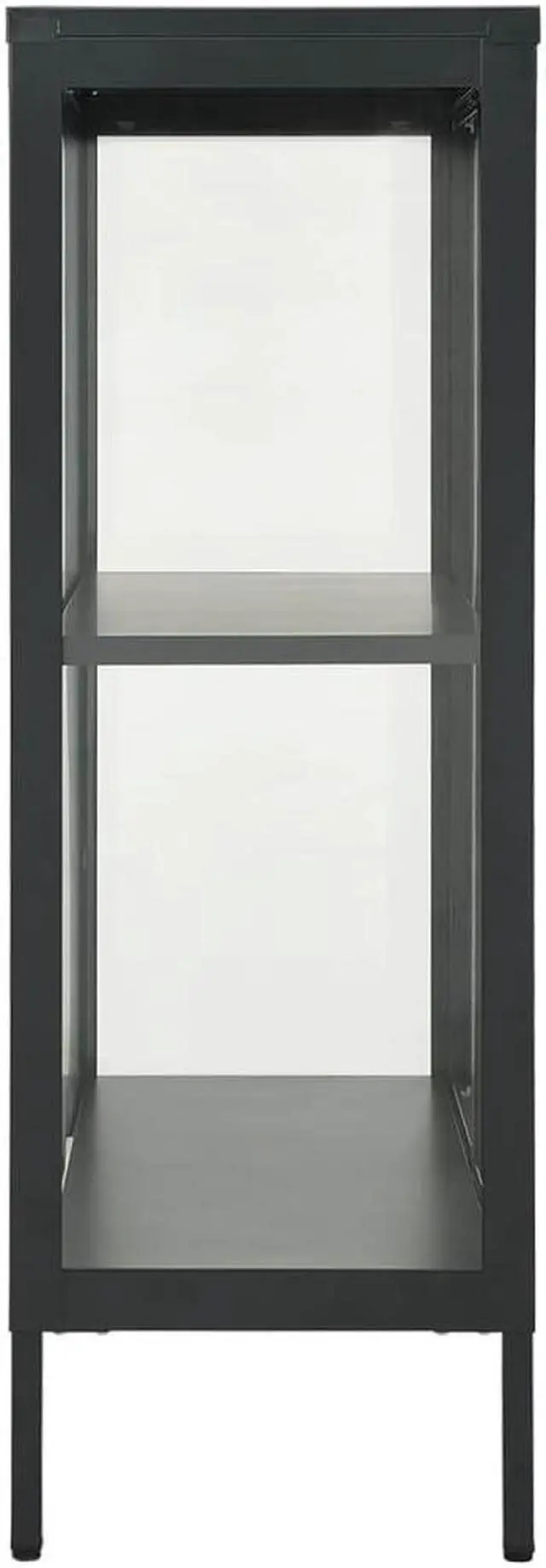 Alt view image 17 of 18 - vidaXL Sideboard Side Table End Table for Living Room Anthracite Steel and Glass
