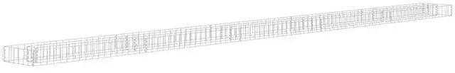 Alt view image 7 of 12 - vidaXL Gabion Raised Bed Galvanized Steel 177.2"x11.8"x3.9"