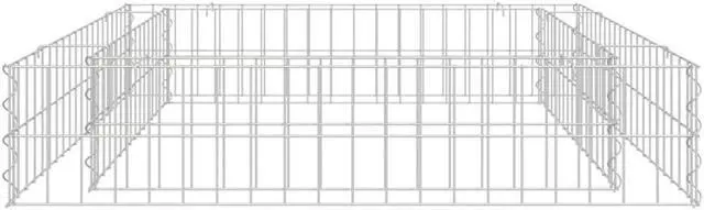 Alt view image 12 of 16 - vidaXL Gabion Raised Bed Galvanized Steel 39.4" Outdoor Patio Basket Planter