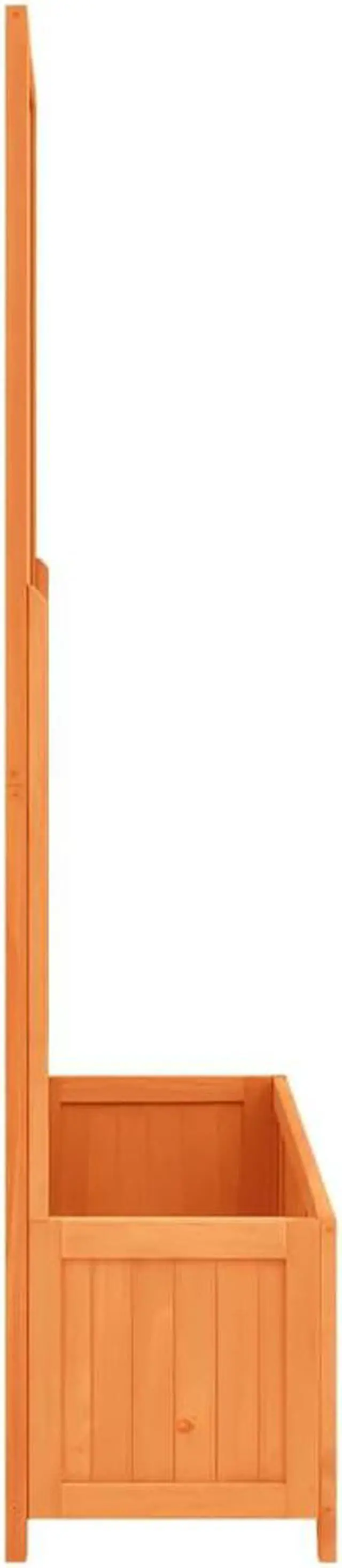 Alt view image 13 of 18 - vidaXL Planter Flower Box Trellis Raised Bed Outdoor Planter Solid Firwood