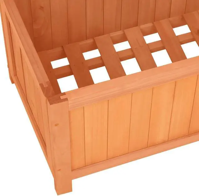 Alt view image 5 of 18 - vidaXL Planter Flower Box Trellis Raised Bed Outdoor Planter Solid Firwood