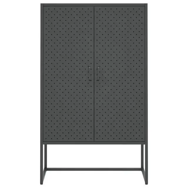 Alt view image 18 of 18 - vidaXL Highboard Anthracite Steel Living Room Storage High Cabinet Furniture