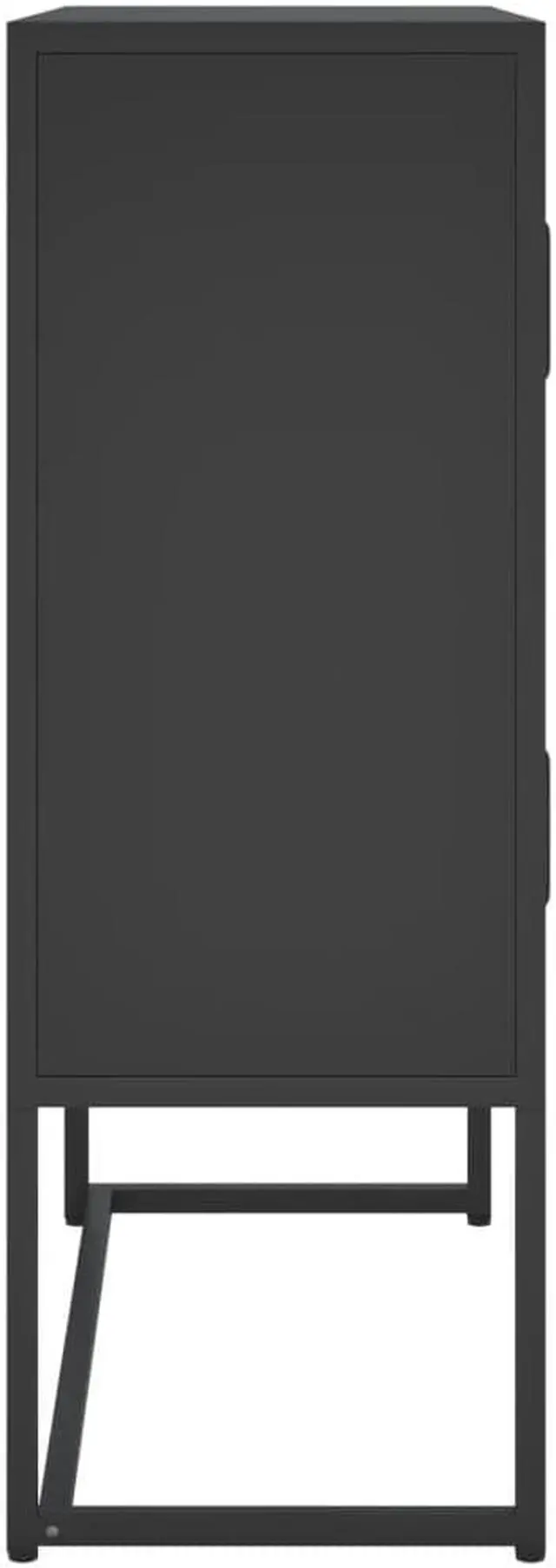 Alt view image 6 of 18 - vidaXL Highboard Black 39.4" Steel Living Room Storage High Cabinet Furniture