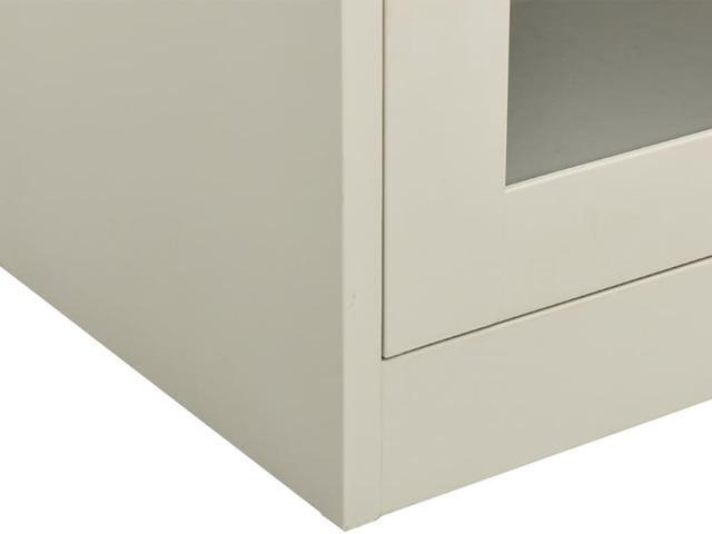 Alt view image 6 of 15 - vidaXL Office Cabinet Storage Cabinet Home Display Cabinet Light Gray Steel