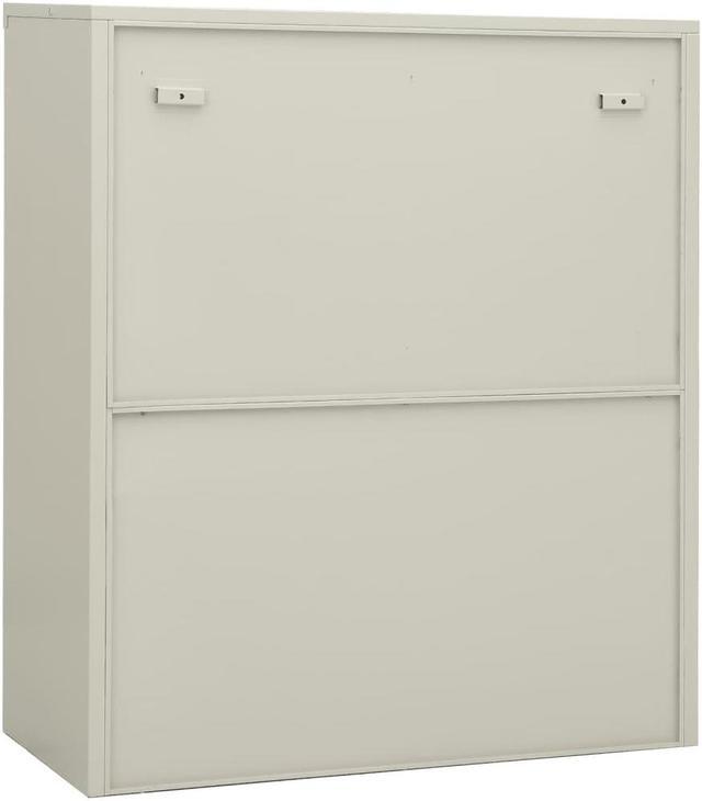 Alt view image 14 of 15 - vidaXL Office Cabinet Storage Cabinet Home Display Cabinet Light Gray Steel