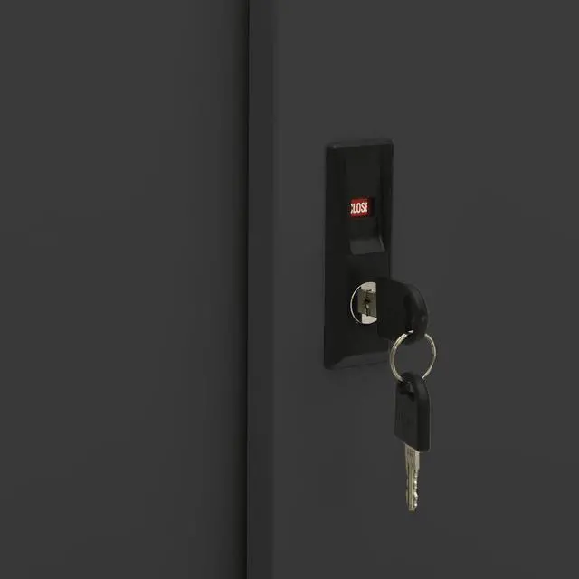 Alt view image 6 of 18 - vidaXL Office Cabinet with Sliding Door Anthracite 35.4" Steel Side Cabinet