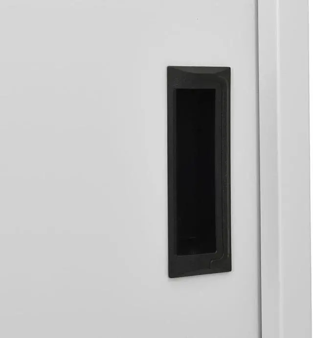 Alt view image 6 of 6 - vidaXL Office Cabinet Storage File Cabinet with Sliding Door Light Gray Steel