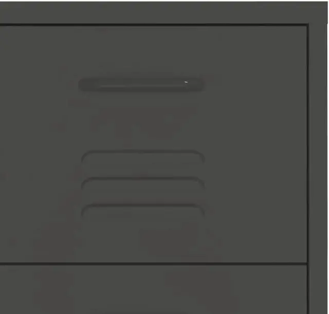 Alt view image 7 of 17 - vidaXL Drawer Cabinet File Cabinet Freestanding Storage Cabinet Black Steel
