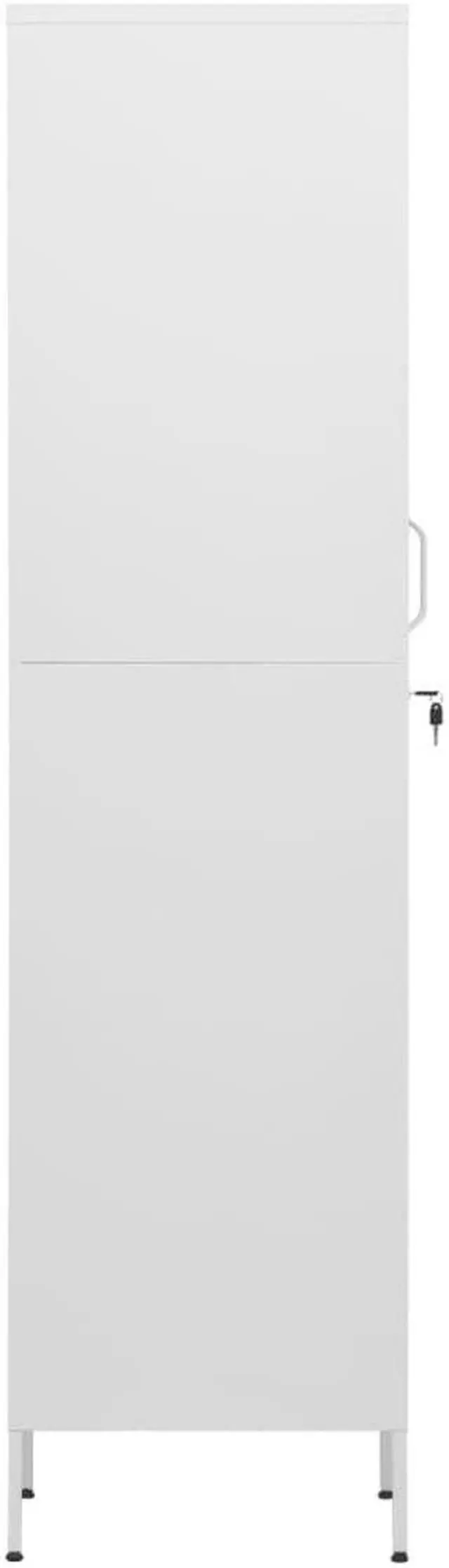 Alt view image 17 of 18 - vidaXL Metal Storage Cabinet Storage Locker Organizer Cabinet White Steel