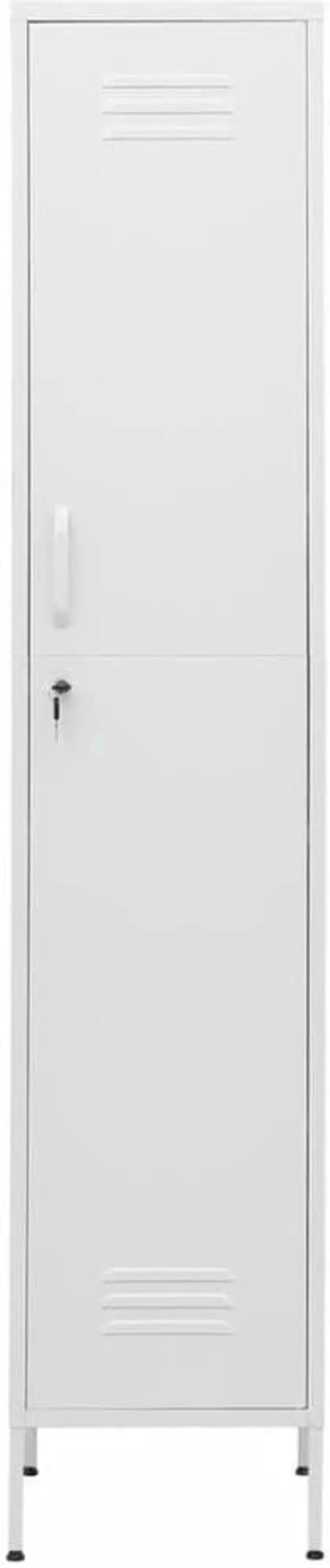 Alt view image 16 of 18 - vidaXL Metal Storage Cabinet Storage Locker Organizer Cabinet White Steel