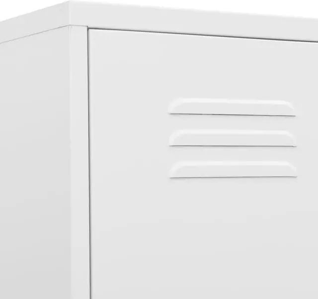 Alt view image 7 of 18 - vidaXL Metal Storage Cabinet Storage Locker Organizer Cabinet White Steel