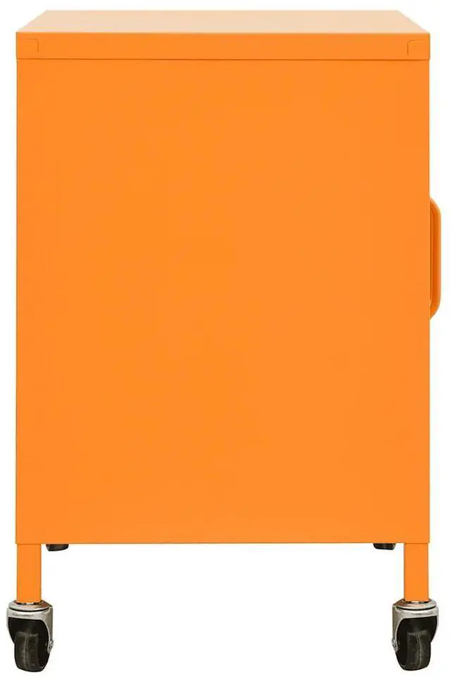 Alt view image 11 of 12 - vidaXL Storage Cabinet Orange 23.6"x13.8"x19.3" Steel