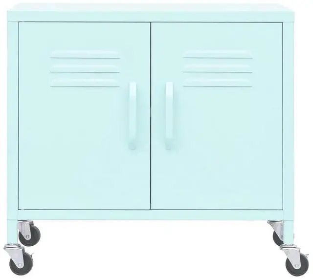 Alt view image 10 of 12 - vidaXL Storage Cabinet Mint 23.6"x13.8"x19.3" Steel