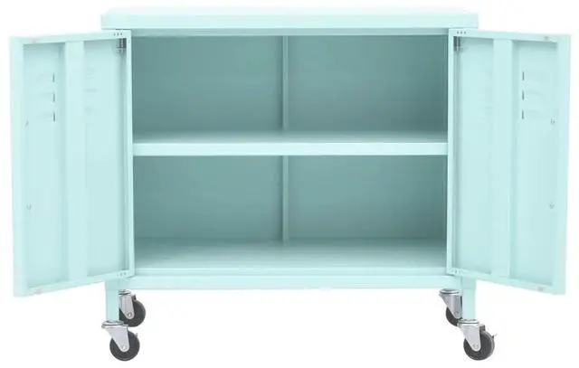 Alt view image 12 of 12 - vidaXL Storage Cabinet Mint 23.6"x13.8"x19.3" Steel