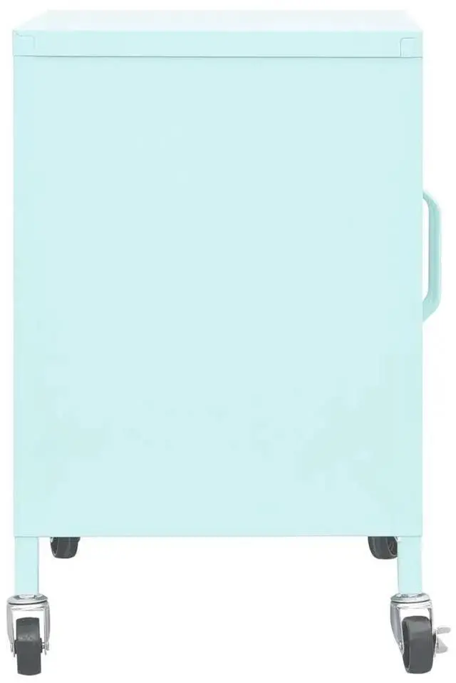 Alt view image 11 of 12 - vidaXL Storage Cabinet Mint 23.6"x13.8"x19.3" Steel