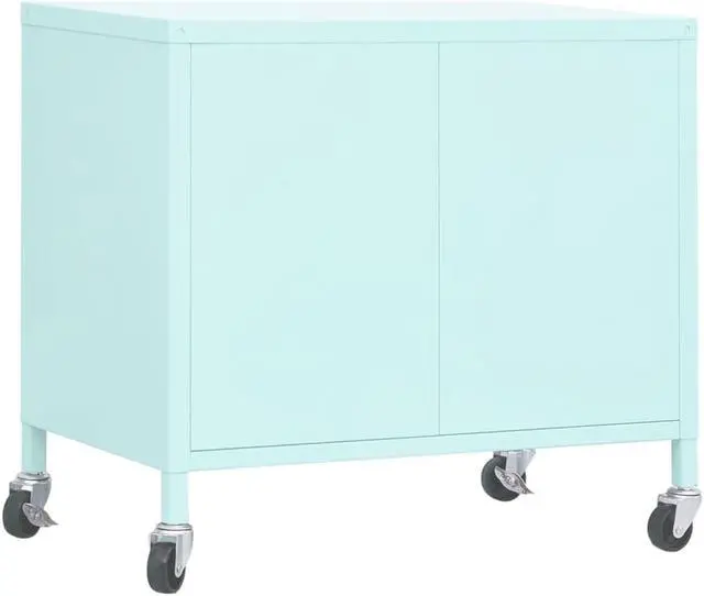 Alt view image 9 of 12 - vidaXL Storage Cabinet Mint 23.6"x13.8"x19.3" Steel