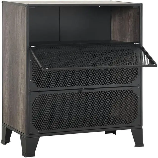 Alt view image 7 of 7 - vidaXL Storage Cabinets File Cabinet Filing Cabinet 2 Pcs Gray Metal and MDF