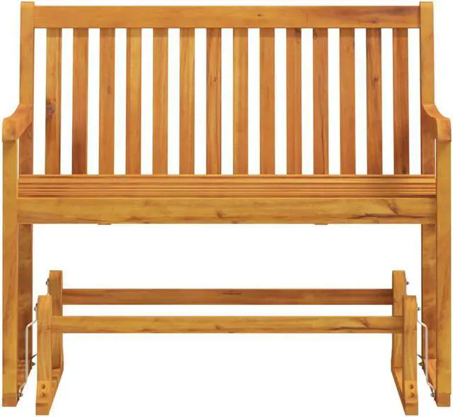 Alt view image 16 of 17 - vidaXL Patio Swing Bench Deck Swing Glider Chair for Backyard Solid Wood Acacia