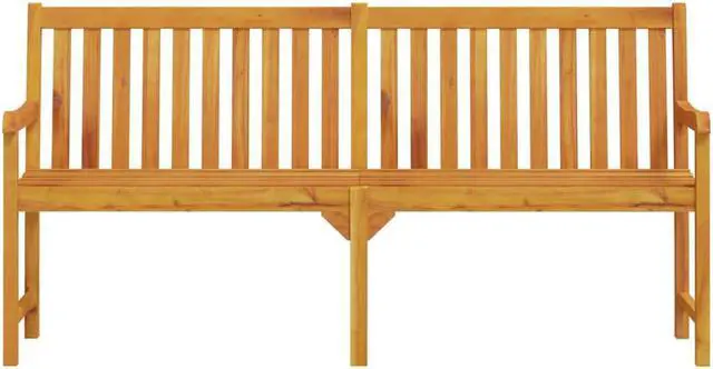 Alt view image 15 of 18 - vidaXL Outdoor Patio Bench Garden Park Bench with Armrests Solid Wood Acacia