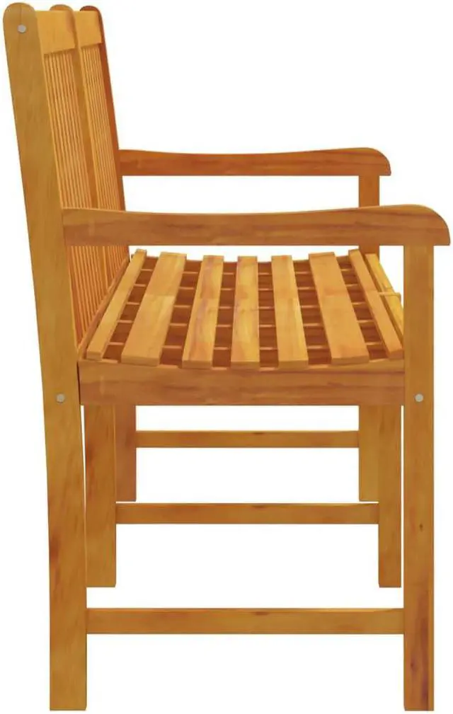 Alt view image 16 of 18 - vidaXL Outdoor Patio Bench Garden Park Bench with Armrests Solid Wood Acacia