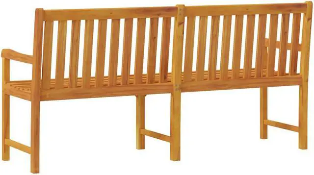 Alt view image 17 of 18 - vidaXL Outdoor Patio Bench Garden Park Bench with Armrests Solid Wood Acacia