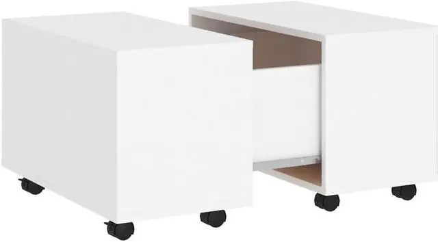 Alt view image 13 of 13 - vidaXL Coffee Table End Table Living Room Sofa Table White Engineered Wood