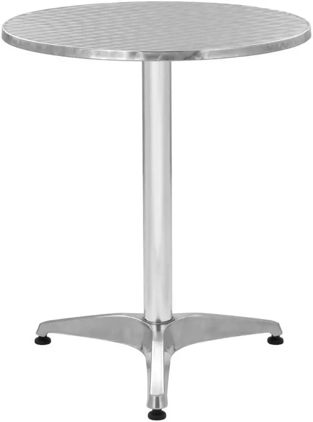 Alt view image 10 of 13 - vidaXL 5 Piece Patio Dining Set Aluminum Silver