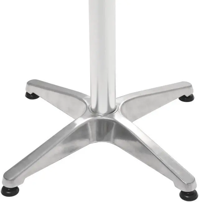 Alt view image 10 of 12 - vidaXL Bistro Table Outdoor Side Table Garden Porch Furniture Aluminum Silver