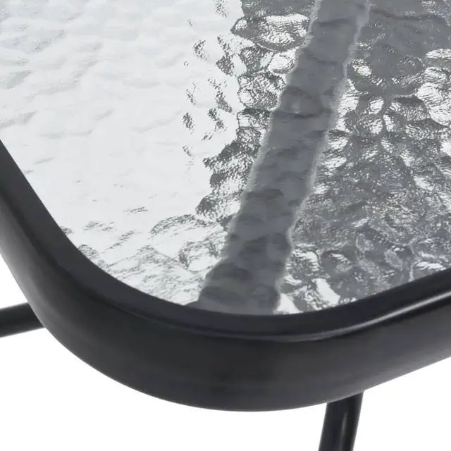 Alt view image 15 of 18 - vidaXL Patio Table Outdoor Dining Garden Table for Front Porch Black Steel