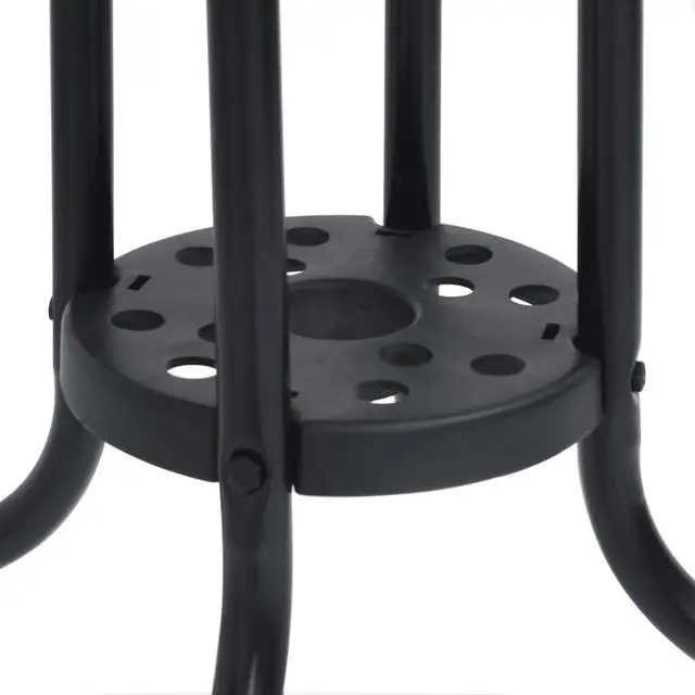 Alt view image 16 of 18 - vidaXL Patio Table Outdoor Dining Garden Table for Front Porch Black Steel