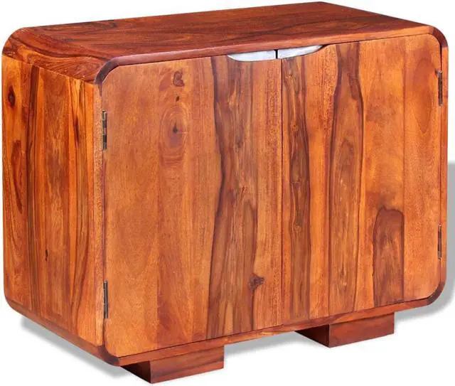 Alt view image 11 of 16 - vidaXL Solid Sheesham Wood Sideboard Home Hallway Low Board Side High Cabinet