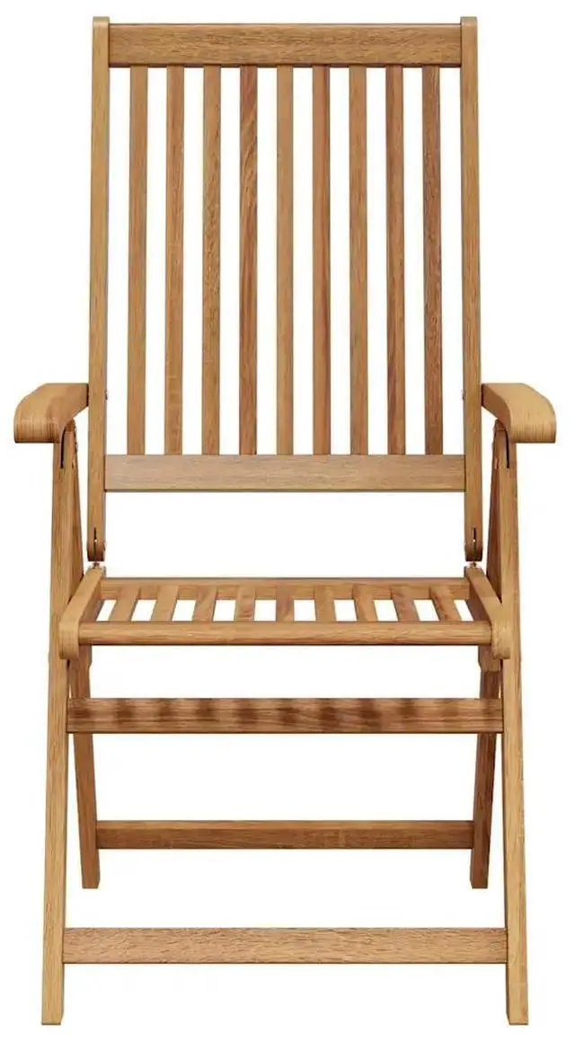 Alt view image 14 of 14 - vidaXL Folding Garden Chairs 2 pcs Solid Acacia Wood Brown
