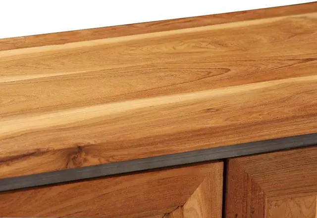 Alt view image 11 of 13 - vidaXL Sideboard Buffet Console Cabinet with Storage Recycled Teak and Steel