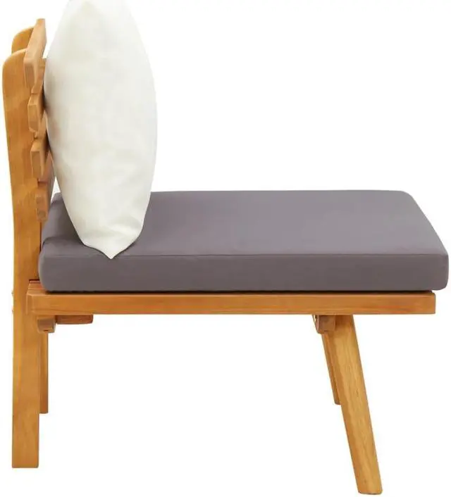 Alt view image 15 of 16 - vidaXL Patio Chair Outdoor Chair with Cushions for Garden Solid Acacia Wood