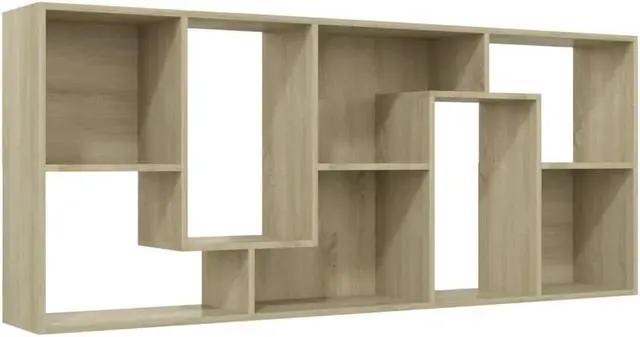 Alt view image 9 of 10 - vidaXL Book Cabinet Sonoma Oak Engineered Wood Book Shelf Chest Bookcase Rack
